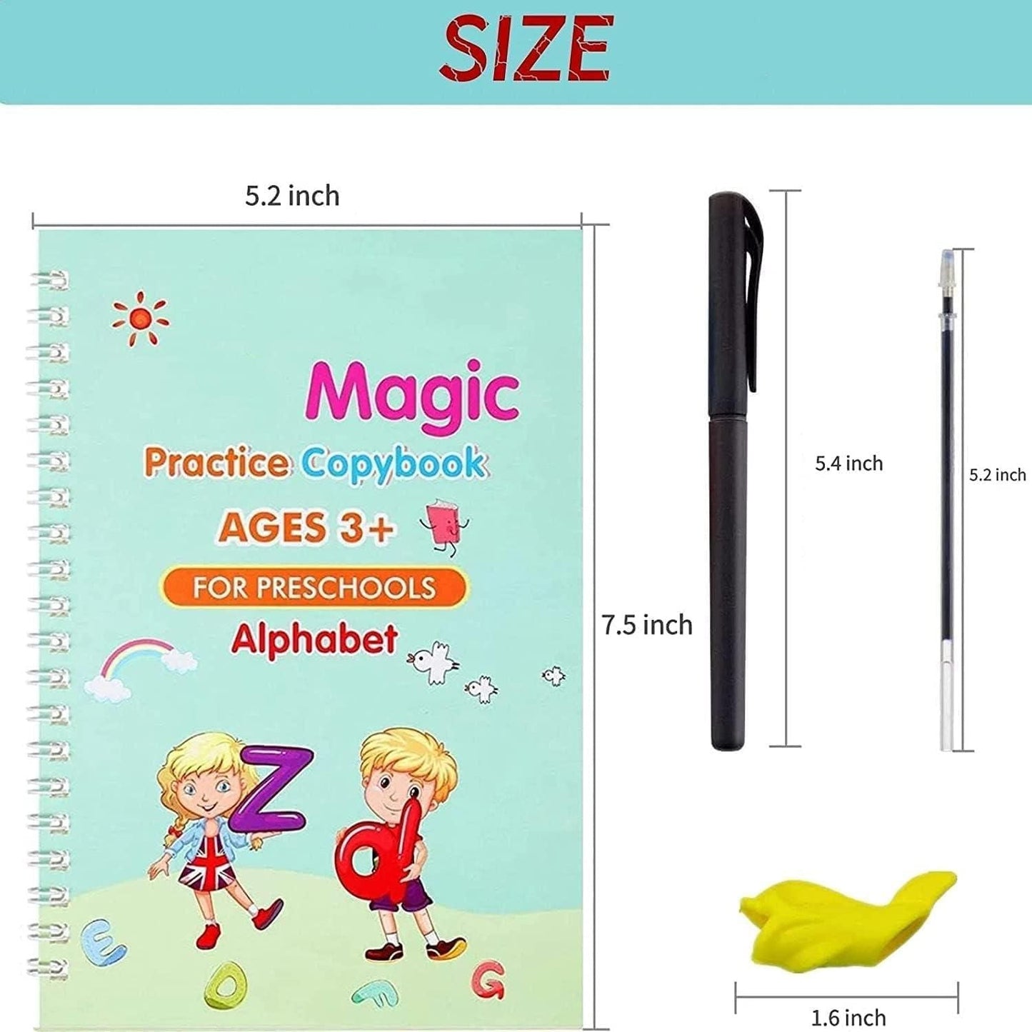 Magic Practice Copybook™ – Reusable Handwriting Workbook for Kids