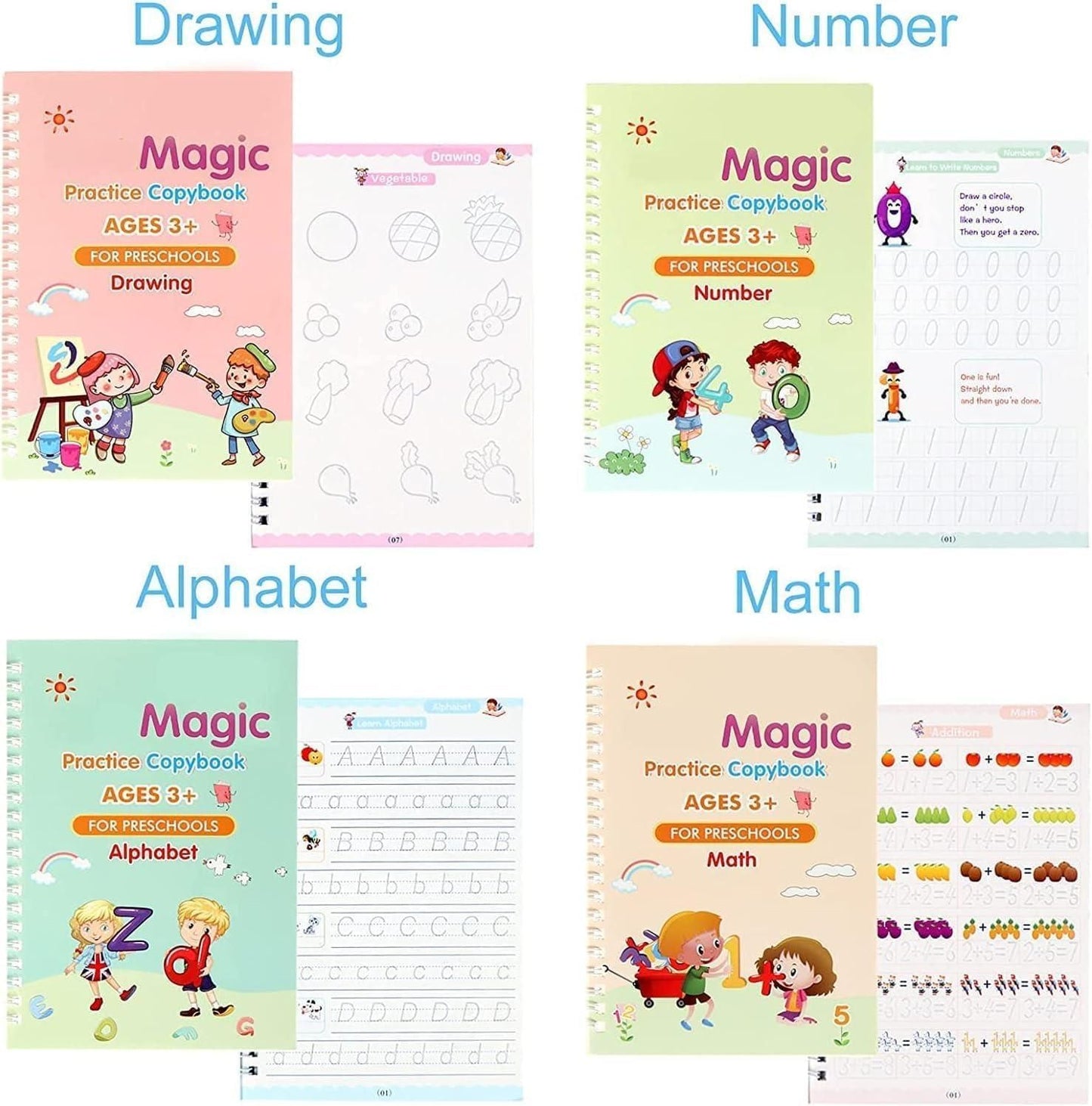 Magic Practice Copybook™ – Reusable Handwriting Workbook for Kids